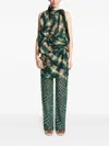 Dries Van Noten Bead-embellished Envelope Clutch Bag In Green
