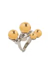 Dries Van Noten Bead-embellishment Ring In Silver