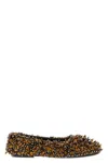 Dries Van Noten Decorative Round Toe Ballet Flats In Brown