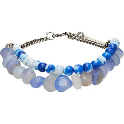 Dries Van Noten Beaded Bracelet In Blue