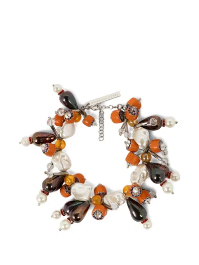 Dries Van Noten Beaded Bracelet In Metallic