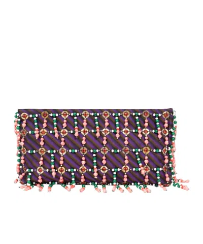 Dries Van Noten Beaded Clutch In Multi