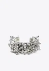 Dries Van Noten Intricate Metallic Textured Bracelet In Metallic