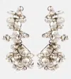 Dries Van Noten Beaded Drop Earrings In Silver