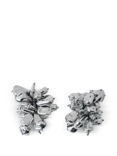 Dries Van Noten Beaded Earrings In Metallic