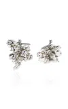 Dries Van Noten Beaded Earrings In Silver