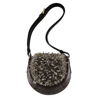 Pre-owned Dries Van Noten Beaded Embellished Shoulder Bag 'silver' | Women's Size Onesize