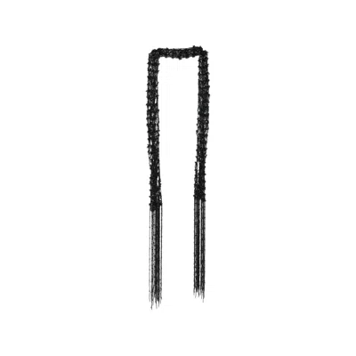 Dries Van Noten Beaded Fringed Scarf In Pattern