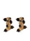 Dries Van Noten Beaded Loop Earrings In Gold