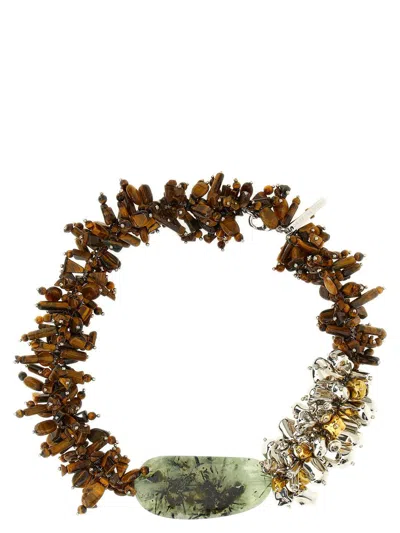 Dries Van Noten Beaded Necklace Jewelry Brown