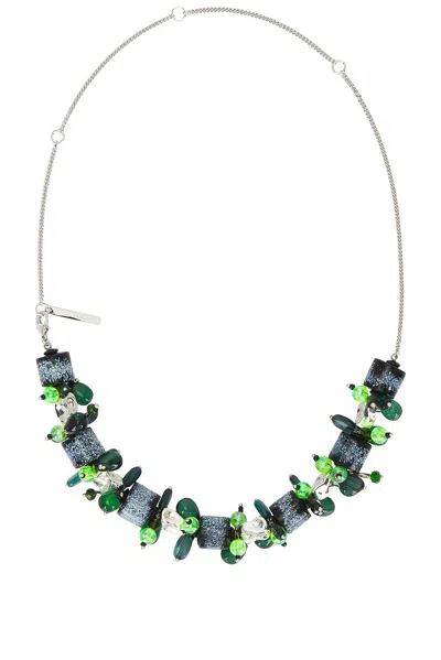 Dries Van Noten Beaded Necklace In Green