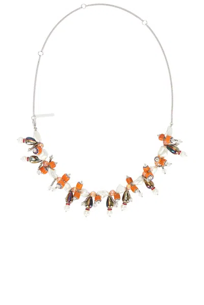 Dries Van Noten Beaded Necklace In Orange