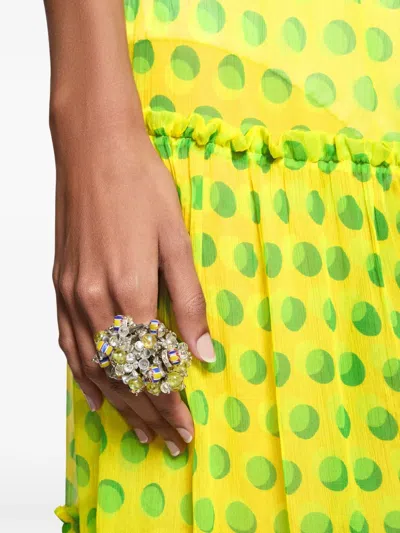 Dries Van Noten Beaded Ring In Multi