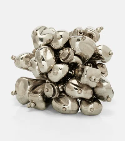 Dries Van Noten Beaded Ring In Silver