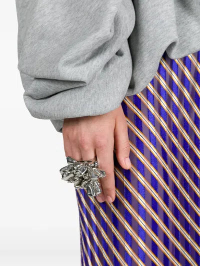 Dries Van Noten Beaded Ring In Silver