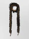 Dries Van Noten Beaded Statement Necklace Textured Finish In Multi