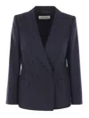 Dries Van Noten Beaura Double-breasted Wool Jacket In Blue