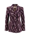 Dries Van Noten Beaura Corduroy Blazer In Purple