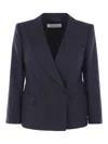 Dries Van Noten Beaura Double-breasted Wool Jacket In Blue