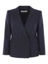 Dries Van Noten Structured Jacket With Chest And Flap Pockets In Blue