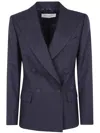 Dries Van Noten Beaura Double-breasted Wool Jacket In Blue
