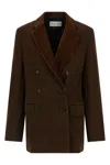 Dries Van Noten Befya Blazer Befya Double-breasted Blazer In Brown