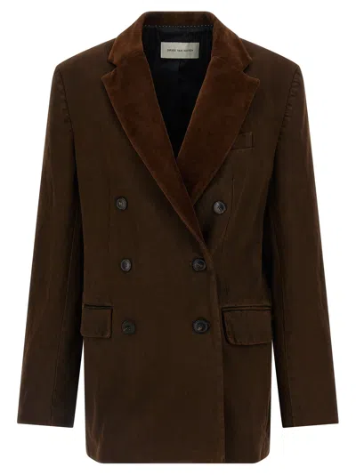 Dries Van Noten Befya Blazer In Brown