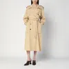 Dries Van Noten Risto Washed Cotton Poplin Trench Coat In Beige