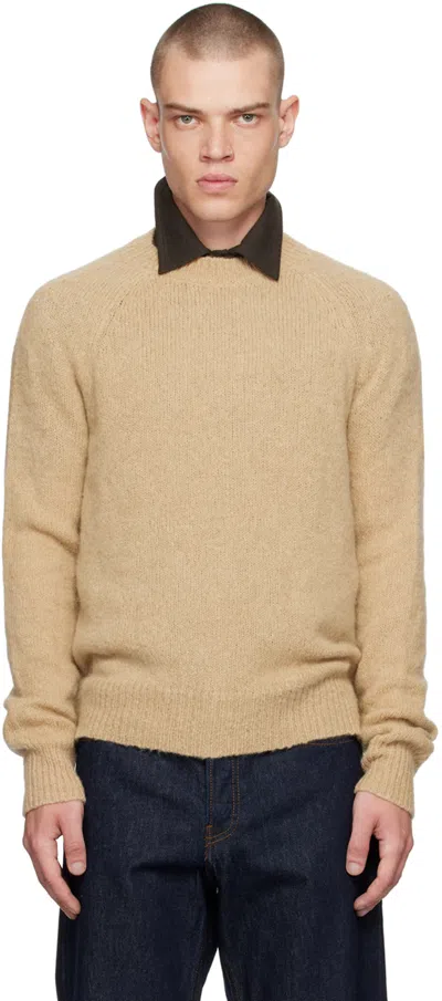 Dries Van Noten Beige Alpaca Sweater In 4 Natural