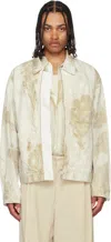 Dries Van Noten Beige & Off-white Printed Jacket In 979 Dessin E