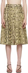 Dries Van Noten Sheraz Python Skirt Skirts Animalier In 103 Beige