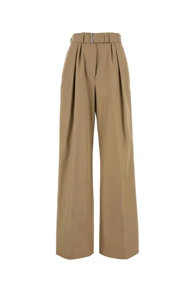 Dries Van Noten Beige Cotton Peaches Wide-leg Pant