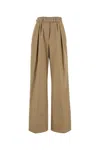 Dries Van Noten Pantalone Dalla Gamba Ampia Peaches In Cotone Beige  Donna In Beige