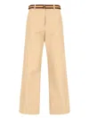 Dries Van Noten Beige Cotton Wide-leg Pants