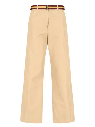 Dries Van Noten Beige Cotton Wide-leg Pants