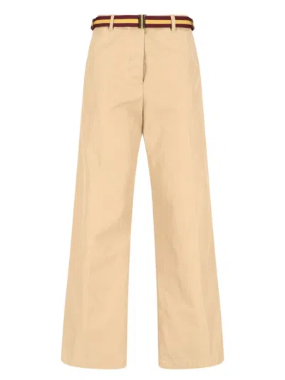 Dries Van Noten Beige Cotton Wide-leg Pants