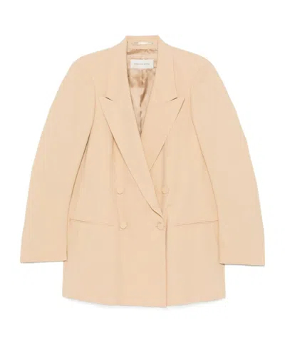 Dries Van Noten Beige Double-breasted Blink Blazer