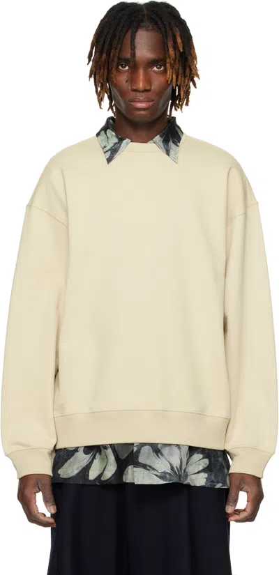 Dries Van Noten Beige Dropped Shoulders Sweatshirt In 103 Beige