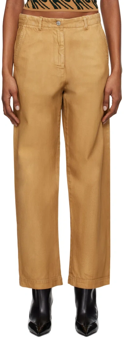 Dries Van Noten Beige Faded Jeans In 103 Beige