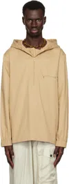 Dries Van Noten Beige Half-zip Jacket In 103 Beige
