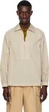 Dries Van Noten Beige Half-zip Shirt In 103 Beige