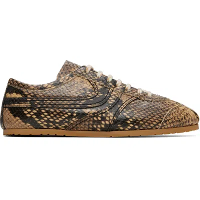 Dries Van Noten ベージュ レザースニーカー In 103 Beige