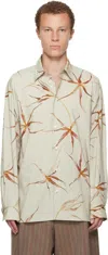 Dries Van Noten Floral Long Sleeve Tulip Print Top In Green