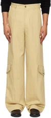Dries Van Noten Beige Loose-fit Cargo Pants In 200 Hay