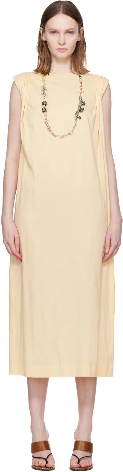 Dries Van Noten Beige Loose T-shirt Maxi Dress In Neutral
