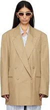 Dries Van Noten Beige Oversized Blazer In 103 Beige