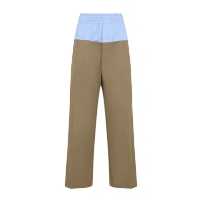 Dries Van Noten Beige Pablo Cotton Pants In Brown