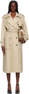 Dries Van Noten Risto Washed Cotton Poplin Trench Coat In 103 Beige