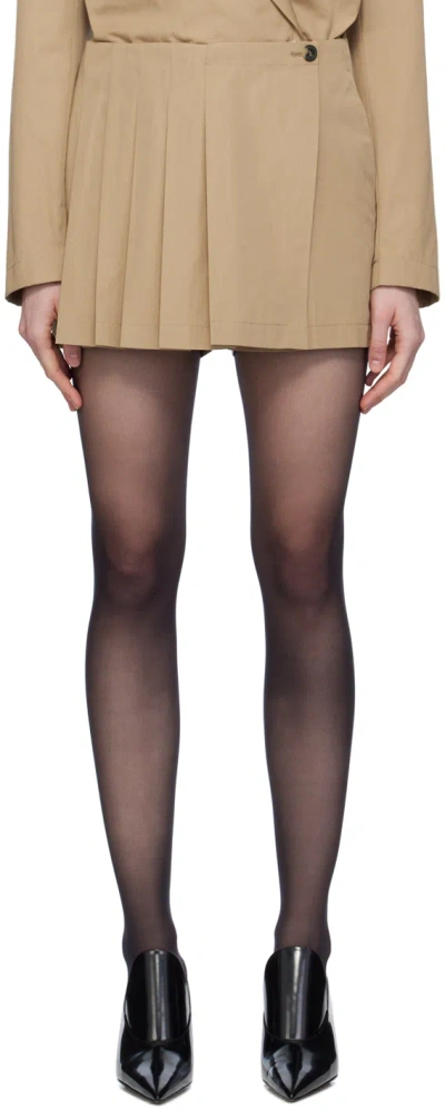 Dries Van Noten Beige Pleated Skort In 103 Beige