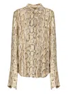 Dries Van Noten Celine Python-print Sequin-embellished Shirt